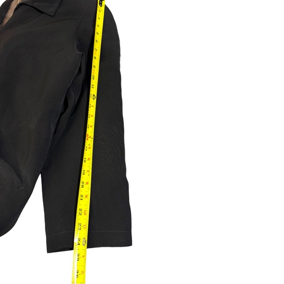 Fleet Street Trench Coat 10 Black Button Lined Removable Waterproof Back Pleat - Picture 12 of 13